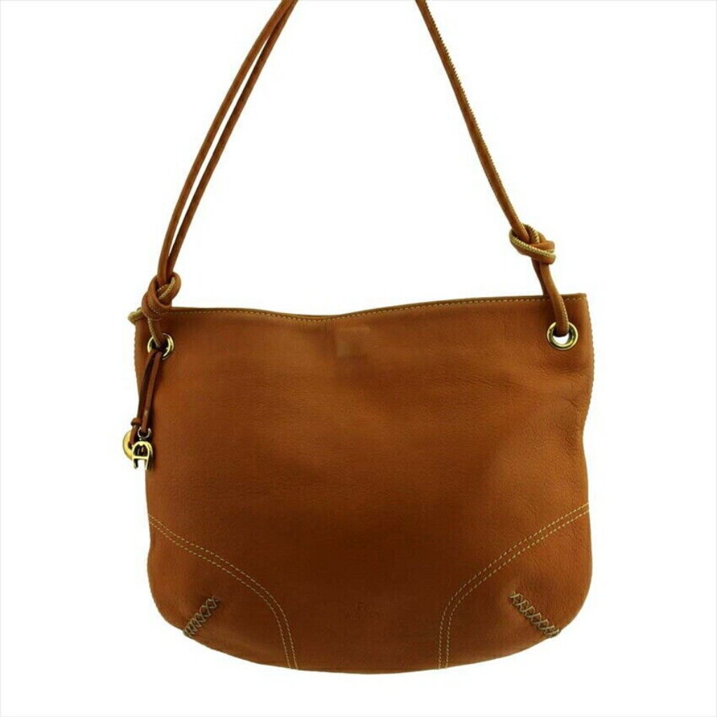 Aigner Shoulder Bag A Mark Leather Authentic Used